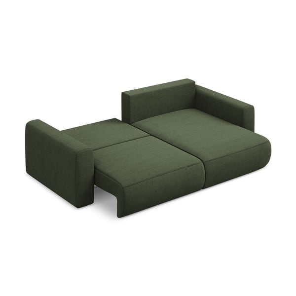 Khaki rozkládací/s úložným prostorem rohová pohovka (pravý roh/s lenoškou) Kapua – Makamii-image-3