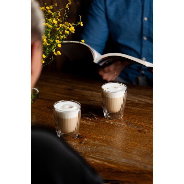 Skleněné hrnky v sadě 2 ks na cappuccino 250 ml Livio Duo – Vialli Design-image-3
