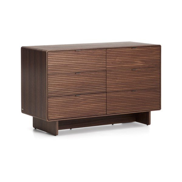 Komoda v dekoru ořechu v tmavě přírodní barvě 120x75x50 cm Norlen – Kave Home