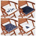 Podsedáky v sadě 4 ks s vánočním motivem 40x40 cm Blue Christmas – Mila Home