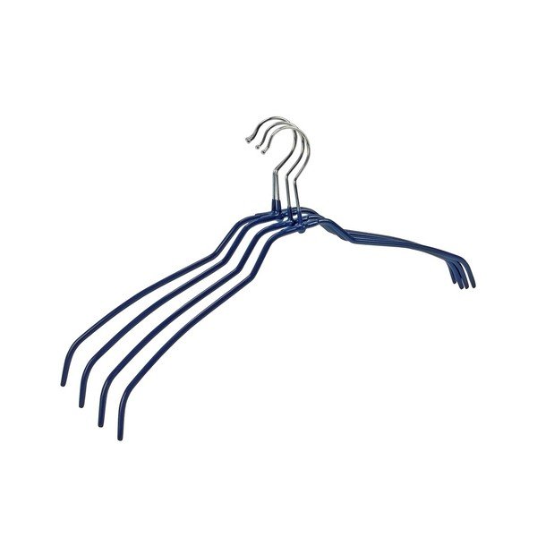 Sada 4 modrých protiskluzových ramínek na oblečení Wenko Hanger Slim-image-1