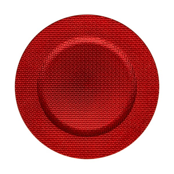 Červený talíř Brandani Intreccio, ⌀ 33 cm