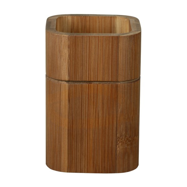 Hnědý bambusový kelímek na zubní kartáčky Serro – Wenko-image-3