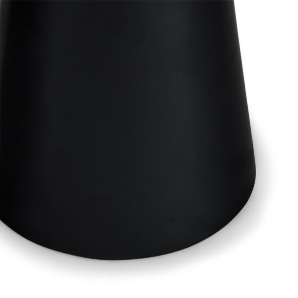 Konferenční stolek v tmavě šedé a černé barvě s deskou v dekoru mramoru ø 45 cm Tango – Furnhouse-image-1