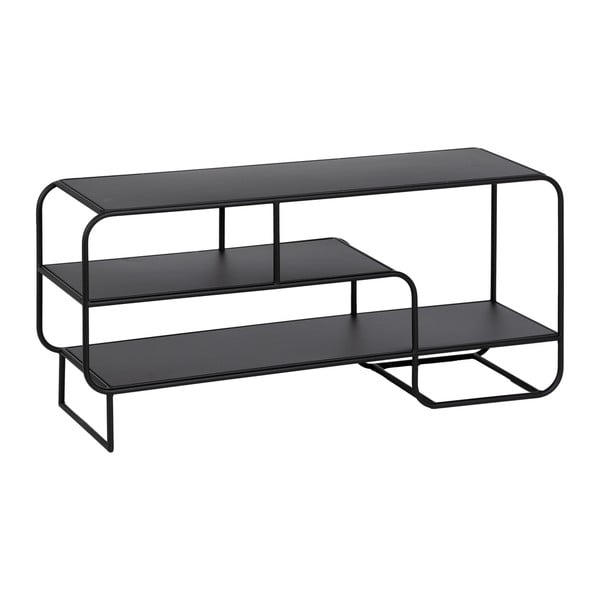 Černý kovový TV stolek 110x50 cm Sleco – Ixia
