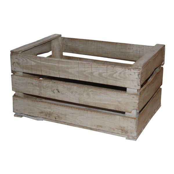 Šedý dřevěný box Antic Line Wooden