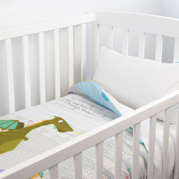 Dětský přehoz a povlak na polštář Baleno Dragon, 120 x 180 cm-image-1