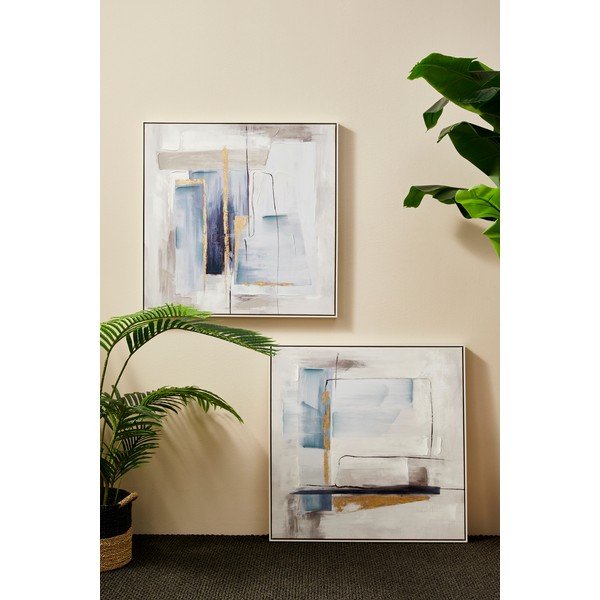 Ručně malovaný obraz s rámem/na plátně 88x88 cm Crown – Bizzotto-image-1