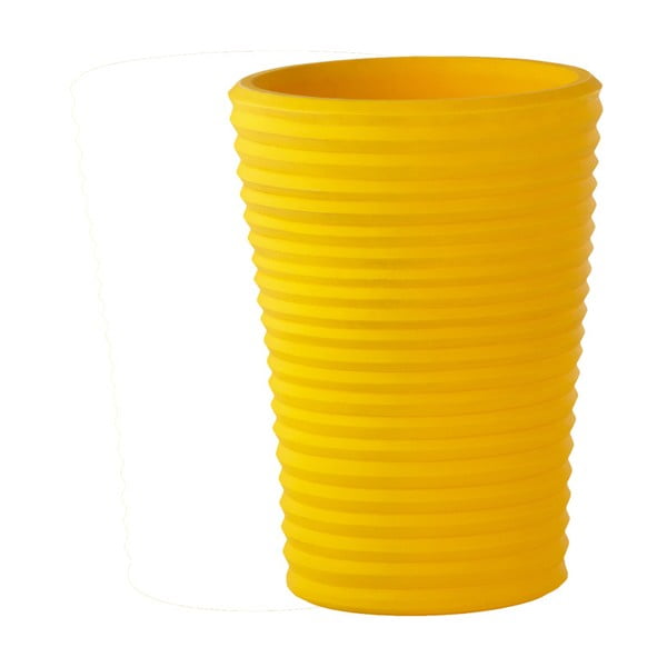Žlutý květináč Slide S-Pot, 50 x 38 cm