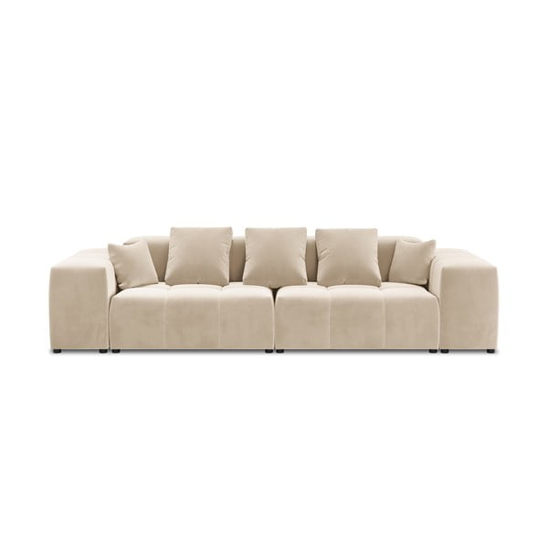 Béžová sametová pohovka 320 cm Rome Velvet - Cosmopolitan Design