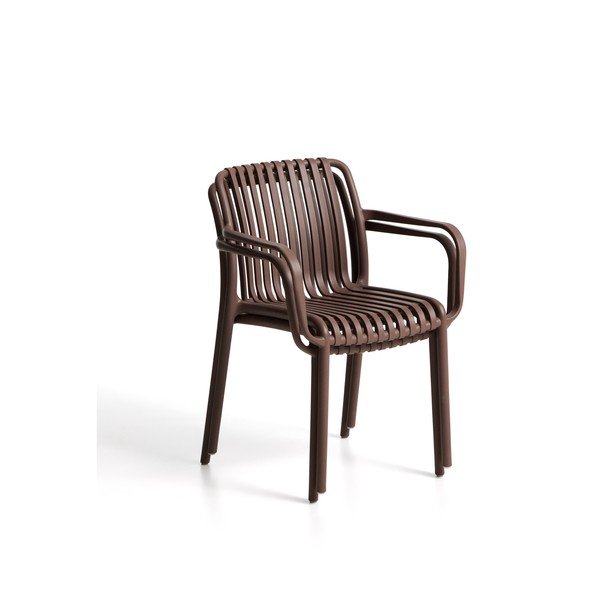 Hnědá plastová zahradní židle Isabellini – Kave Home-image-4