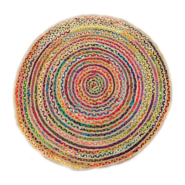 Ručně tkaný jutový koberec Bakero Roberta, Silly ø 120 cm