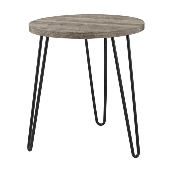 Hnědošedý odkládací stolek Støraa Owen, ø 50 cm-image-2