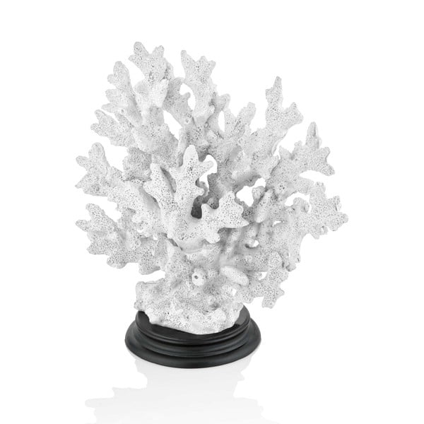 Bílá dekorativní soška korálu The Mia Coral, 25 x 23 cm