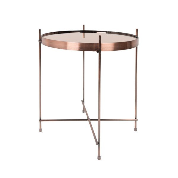 Odkládací stolek v měděné barvě Zuiver Cupid, ⌀ 43 cm-image-3