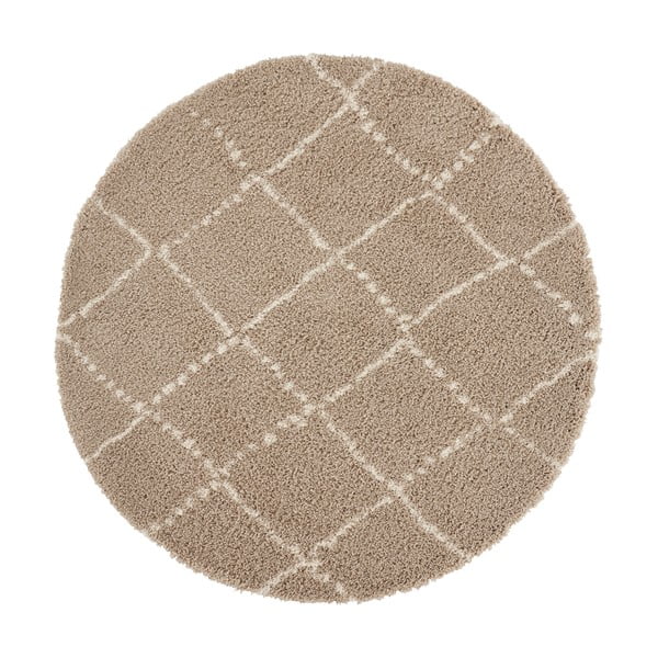 Světle hnědý koberec Mint Rugs Hash, ⌀ 120 cm