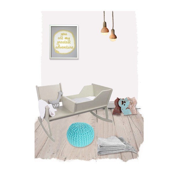 Dětský modrý ručně vyrobený pufík Nattiot Lili-image-2