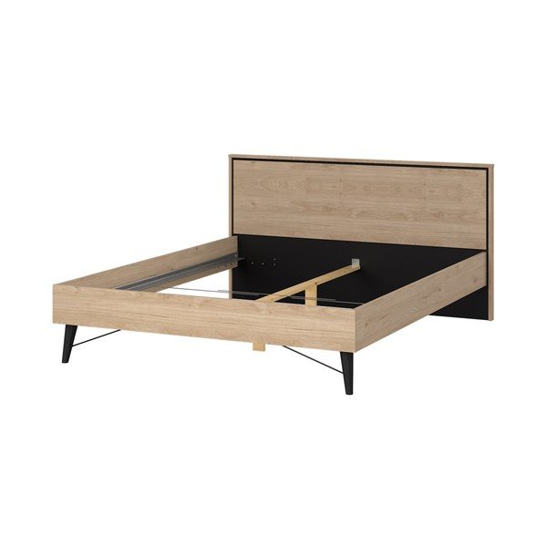 Dvoulůžková postel v dekoru dubu v přírodní barvě 180x200 cm Ry – Tvilum-image-3