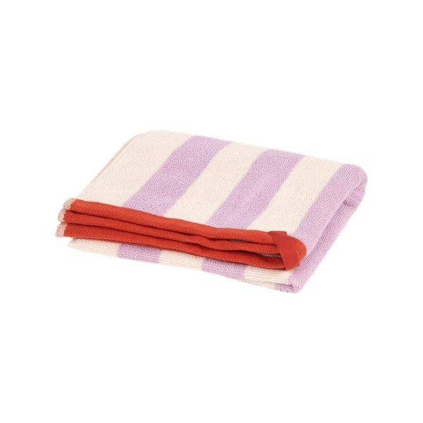 Froté bavlněný ručník v levandulové barvě/krémový 50x80 cm Gobo – noo.ma