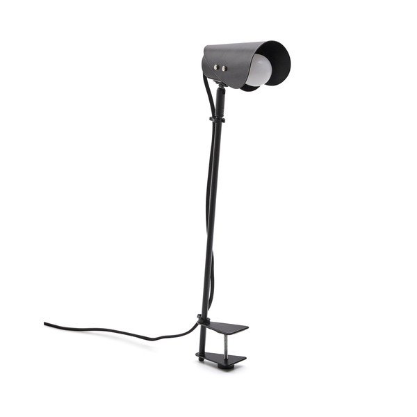 Černá kovová stolní lampa s klipem (výška 51 cm) Jula – Kave Home