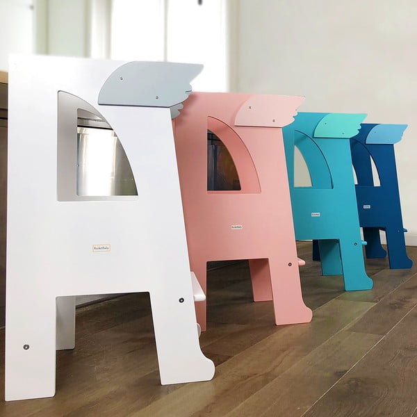 Tyrkysová učicí věž Montessori - Rocket Baby-image-4