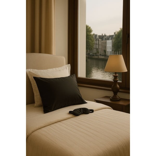 Černá hedvábná maska na spaní Mulberry Silk – Mila Home Luxury-image-3