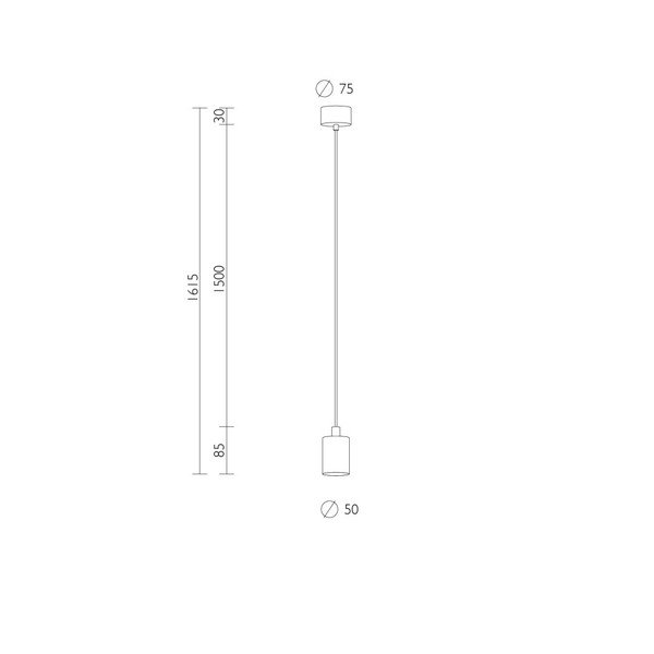 Bílý závěsný kabel Sotto Luce Cero Basics-image-1