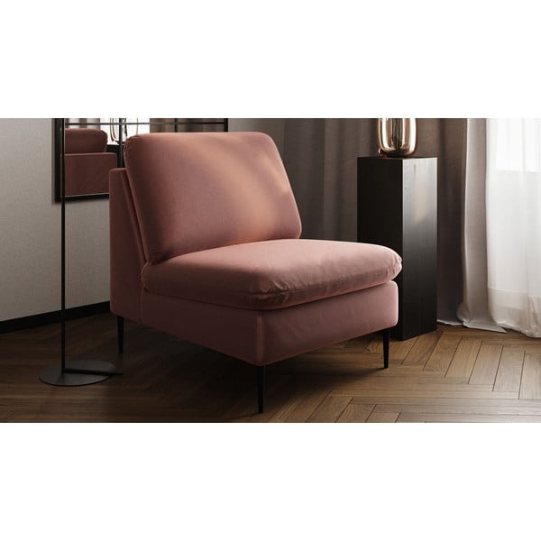Růžové sametové křeslo Moilo – MESONICA-image-3