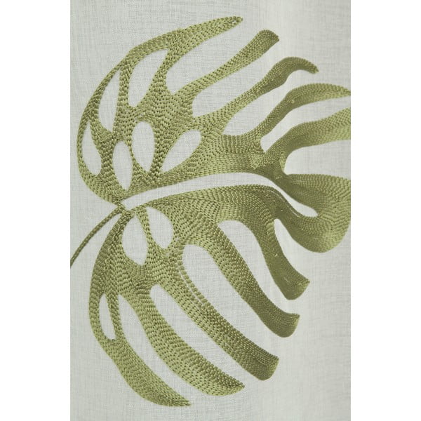 Bílo-zelená voálová záclona 135x245 cm – Sehlbach-image-2