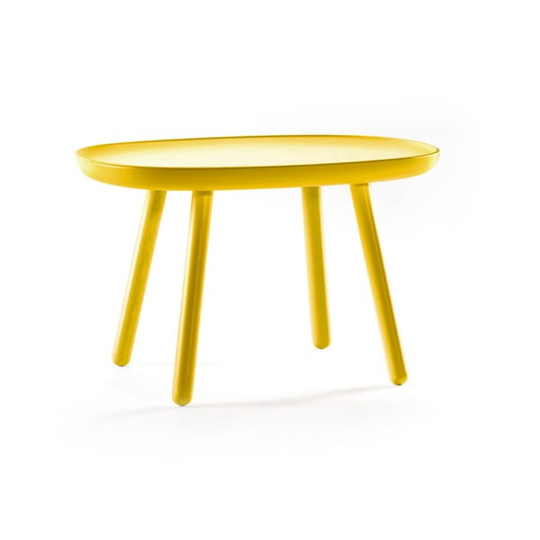 Žlutý stolek z masivu EMKO Naïve, 61 x 41 cm