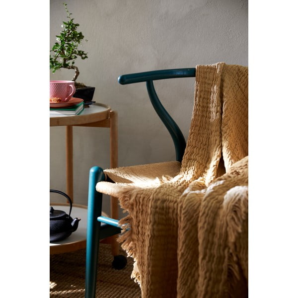 Béžový přehoz na dvoulůžko 240x260 cm Reloved – JUNA-image-1