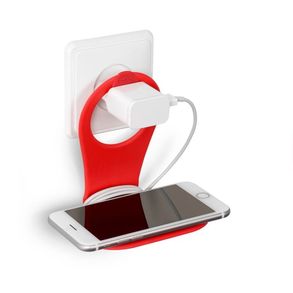 Červený držák na nabíjení mobilního telefonu Bobino® Phone