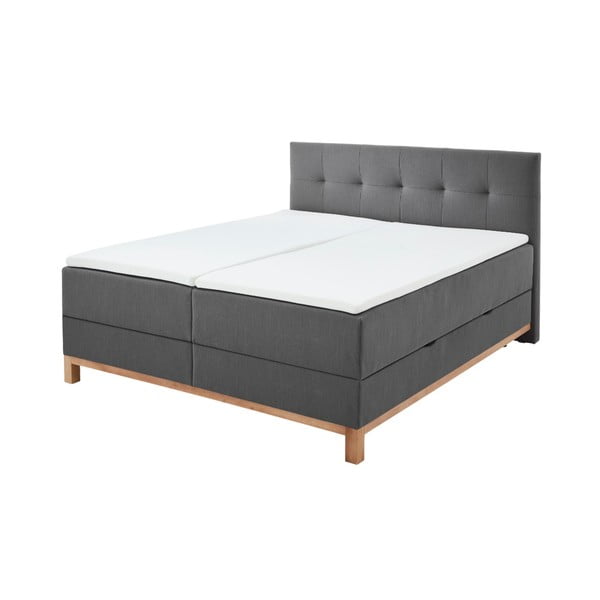 Tmavě šedá boxspring postel s úložným prostorem 180x200 cm Catania - Meise Möbel