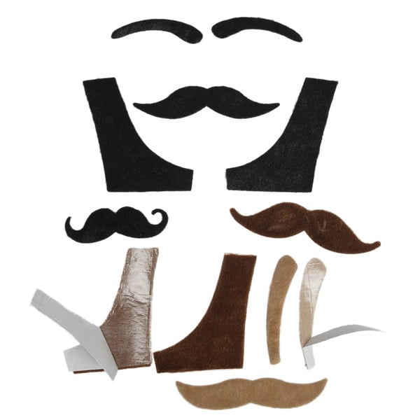 Set nalepovacích rekvizit holičství Rex London Moustache