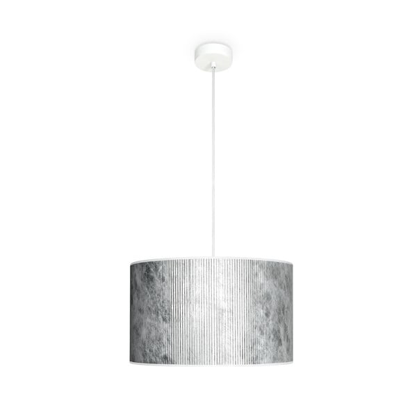 Stropní svítidlo ve stříbrné barvě s bílým kabelem Bulb Attack Tres, ⌀ 40 cm