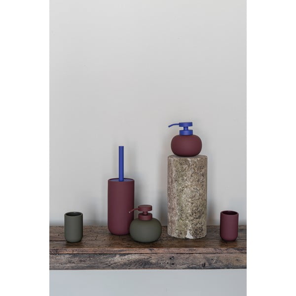 Tmavě fialový keramický kelímek na zubní kartáčky Lotus Play – Mette Ditmer Denmark-image-1