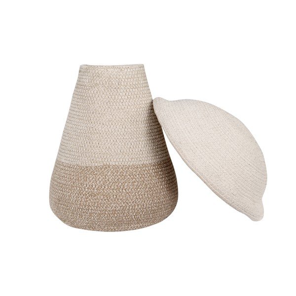 Béžový látkový dětský koš na hračky ø 33x38 cm Mama Mushroom – Lorena Canals-image-3