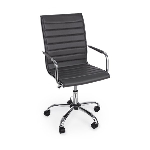 Tmavě šedá kancelářská židle z imitace kůže Perth – Yes Everyday