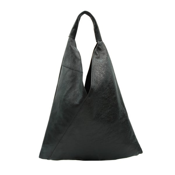Černá kabelka z pravé kůže Andrea Cardone Karma Metal