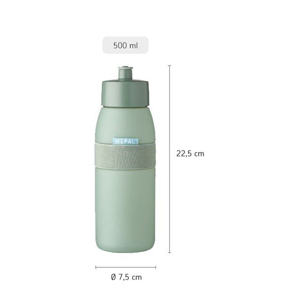Šalvějově zelená plastová lahev 500 ml Ellipse – Mepal-image-4