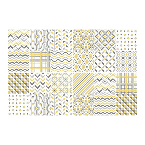 Sada 24 nástěnných samolepek Ambiance Scandinavian Tiles Stockholm, 10 x 10 cm-image-2