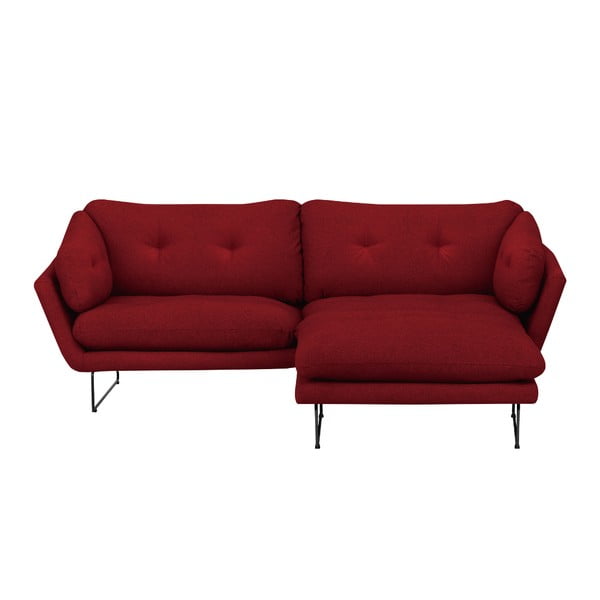 Set červené pohovky a sedacího pufu Windsor & Co Sofas Comet
