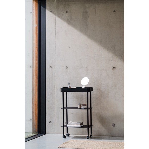 Černý kovový pojízdný regál 60x97x30 cm Nolle – noo.ma-image-3