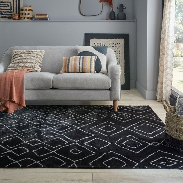 Černý pratelný koberec 160x230 cm Imran – Flair Rugs-image-1