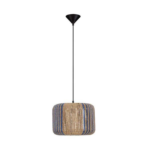 Modré/v přírodní barvě provazové závěsné svítidlo ø 33 cm Abby – Nova Luce