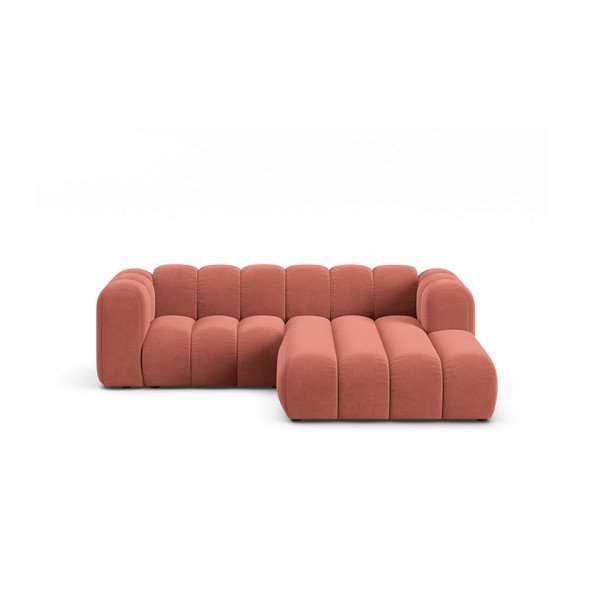 Růžová rohová pohovka (pravý roh) Lupine – Micadoni Home