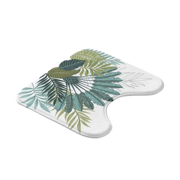 Bílo-zelená WC koupelnová předložka 45x45 cm Panazio – douceur d'intérieur-image-2