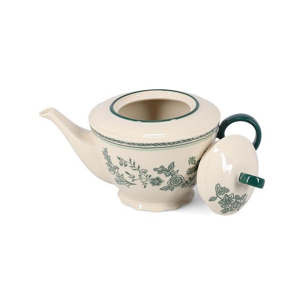 Zelená/slonovinová porcelánová konvice na čaj 920 ml Cyril – S|P Collection-image-2