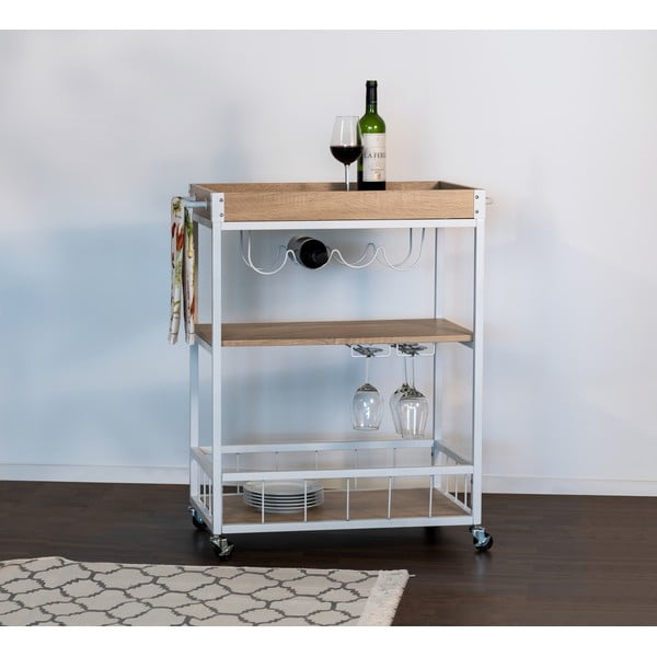 Servírovací stolek na kolečkách 40x80 cm Rustico – Wenko-image-2