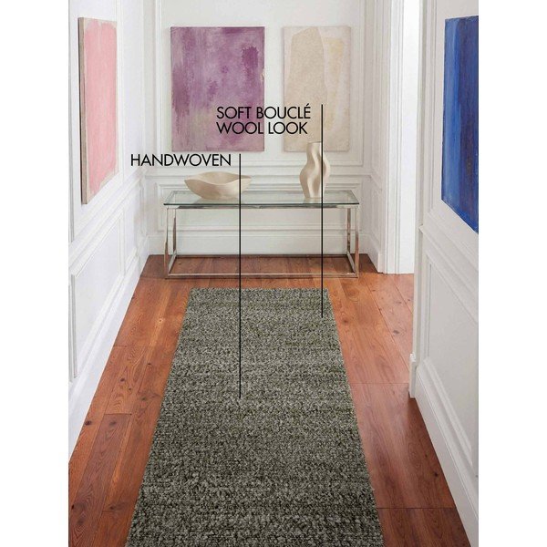 Zelený ručně tkaný běhoun z materiálu bouclé 80x200 cm Notting Hill Portobello – Ted Baker-image-1